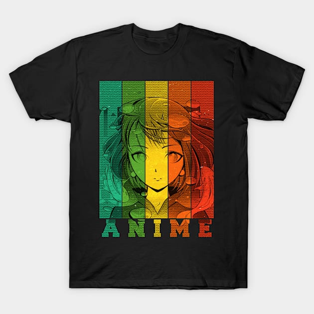 Anime Retro Vintage T-Shirt by Mad Art